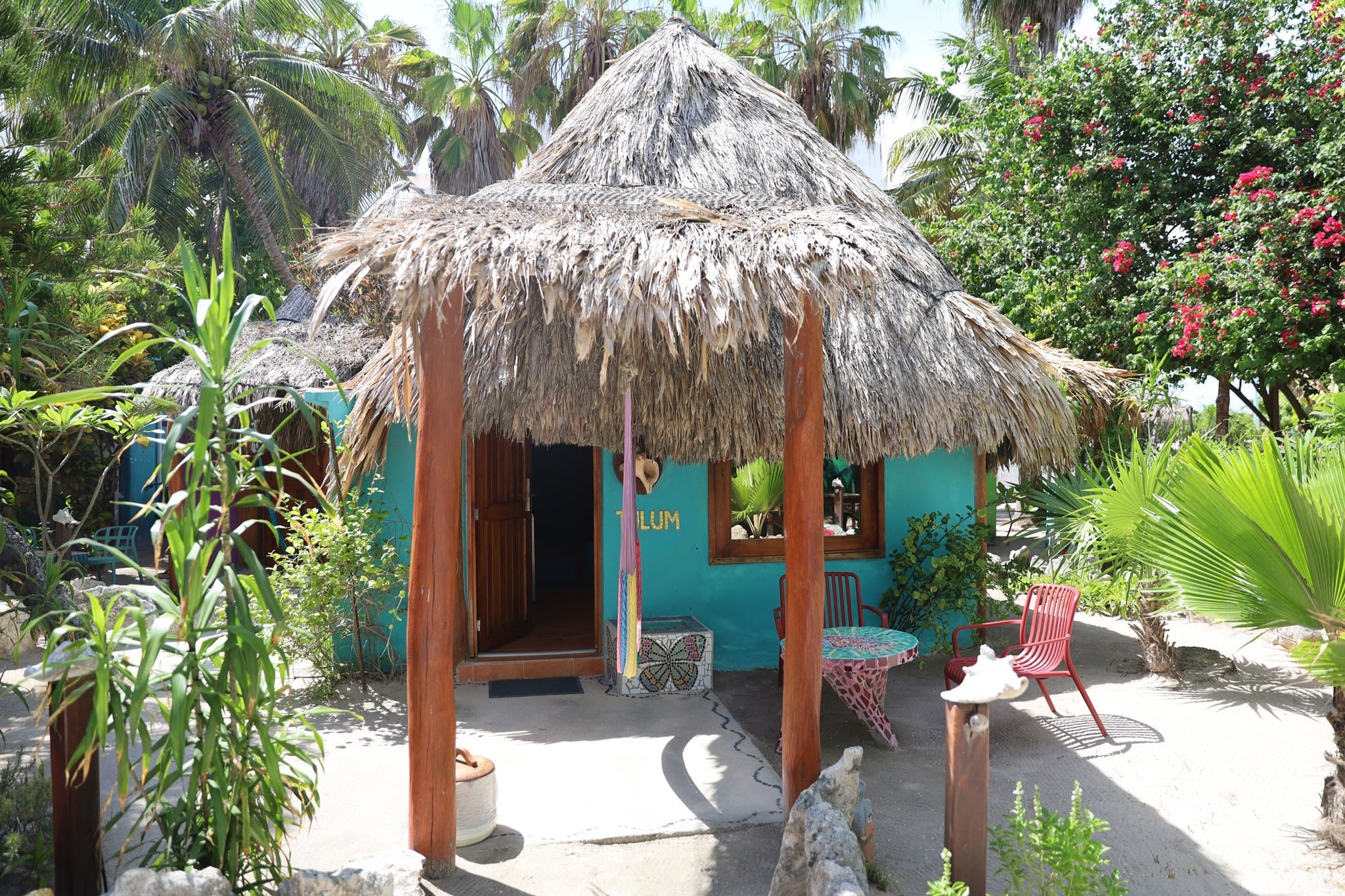 Turqoise Tulum Bungalow Entrance And Hammock