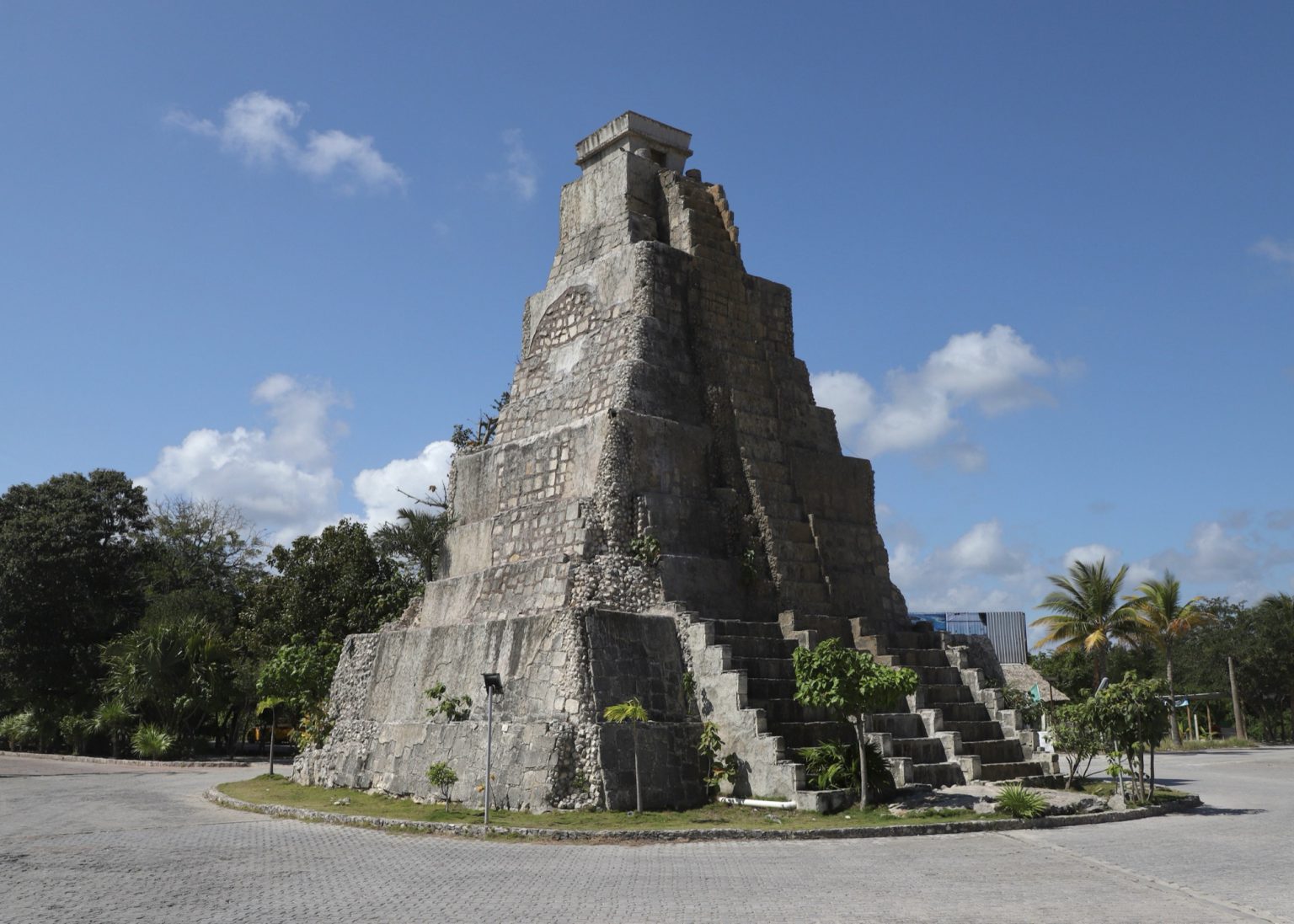 The Mayan pyramid at the Costa Maya cruise port