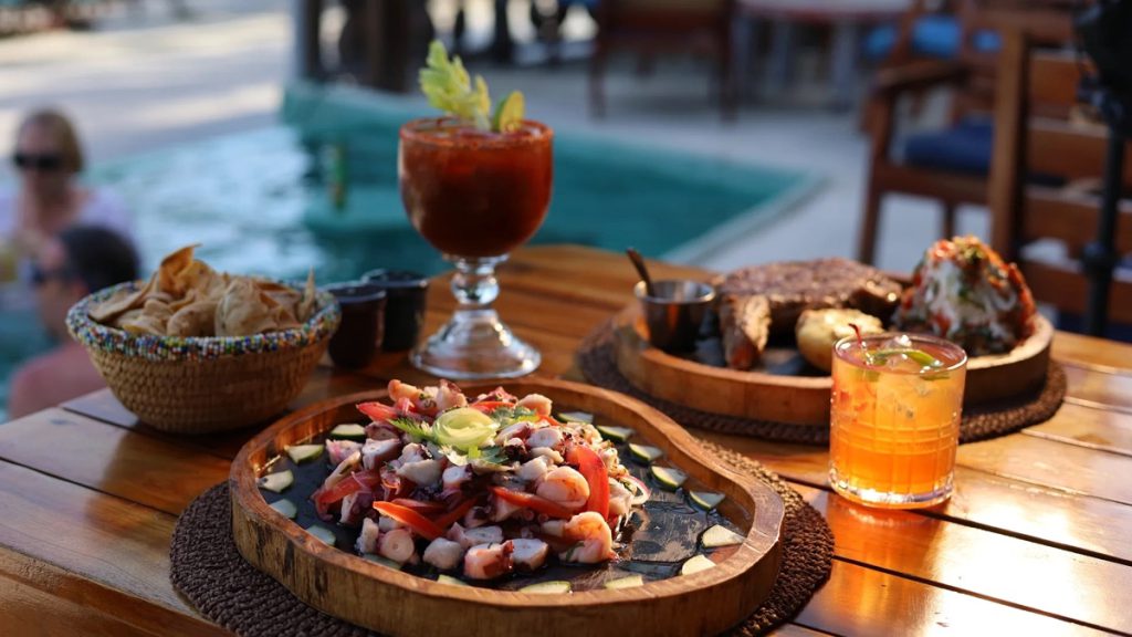 Ceviche, steak and a bloody old fashioned